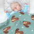 KICPOAY 30x40 Inch Swaddle Blanket for Green Beaver with Heart Baby Receiving Blanket Muslin Baby Swaddles Soft Cotton