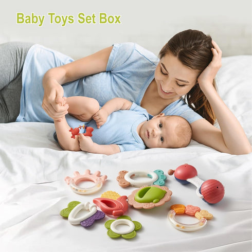 0-6 3-6 6-12 Baby Toys Months - Baby Rattles Teething Toys Month Infant Toys Months Teether Toy Babies Gift Teething