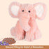 SuzziPals Heatable & Coolable Elephant Stuffed Animals, Microwavable Heating Pads, Stress & Discomfort Relief
