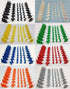 Napoleonic & Civil War Military Miniatures Set of Eight Colors: Plastic Toy Soldiers, Infantry, Cavalry, Artillery,