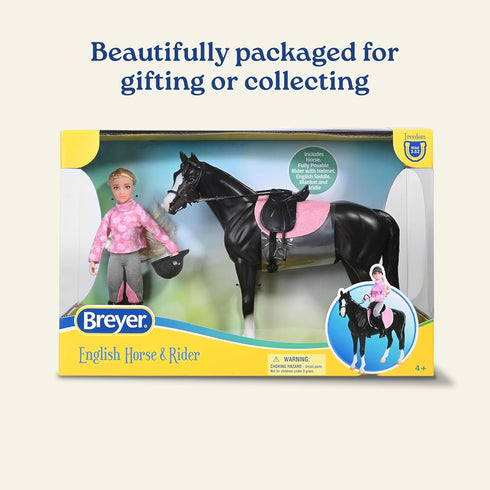 1:12 #61156 Breyer Freedom Series English Horse and Rider Figurine - Premium Scale Collectible Horse Toy - Educational