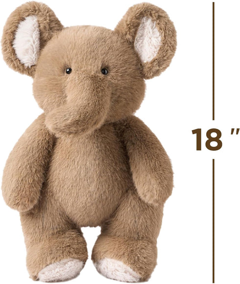 18" 0 iPlay, iLearn Elephant Stuffed Animal, Soft Baby Plush Elephant Toy, Infant Big Cute Fluffy Animal Toy, Nursery