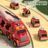 TEMI Fire Toys for 3-6 Years Old - 5 in 1 Carrier Truck Transport for Toddlers 1-3, Friction Power Vehicles
