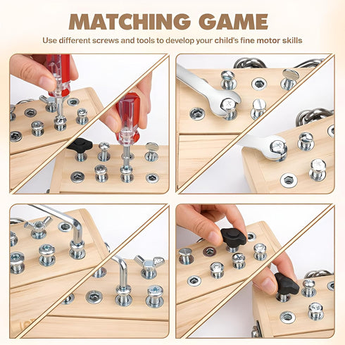 3 4 5 3 Set Set 3-6 Vanplay Busy Board Toys for Year Olds Boy Birthday Gifts, Montessori Toys for Year Old, Screwdriver
