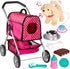 Puppy Doll Stroller - Remote Control Electronic Plush Puppy Dog Toy - Singing, Walking, Barking, Tail Wagging for Kids
