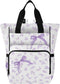 Bolaz Purple Floral Bow Diaper Bag Backpack Tote Multifunction Baby Nappy Changing Bags