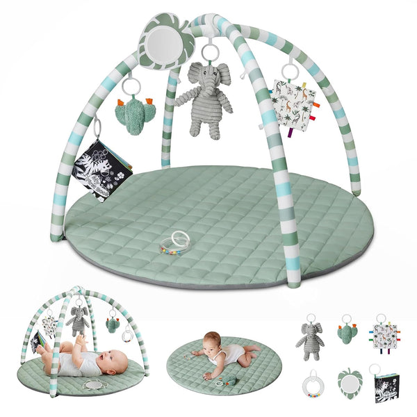 Blissful Diary Baby Play Gym Mat, Play Mat Activity Mat with 6