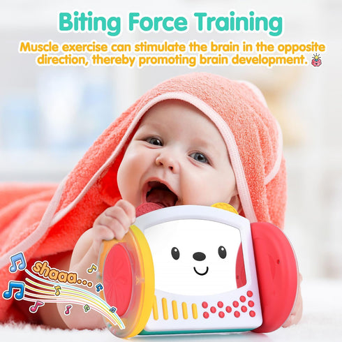 Tummy 0 3 6 9 12 PLAY Time Toys Rolling Baby Mirror Activity Toy for Newborn Months with Teethers Infant Mirror