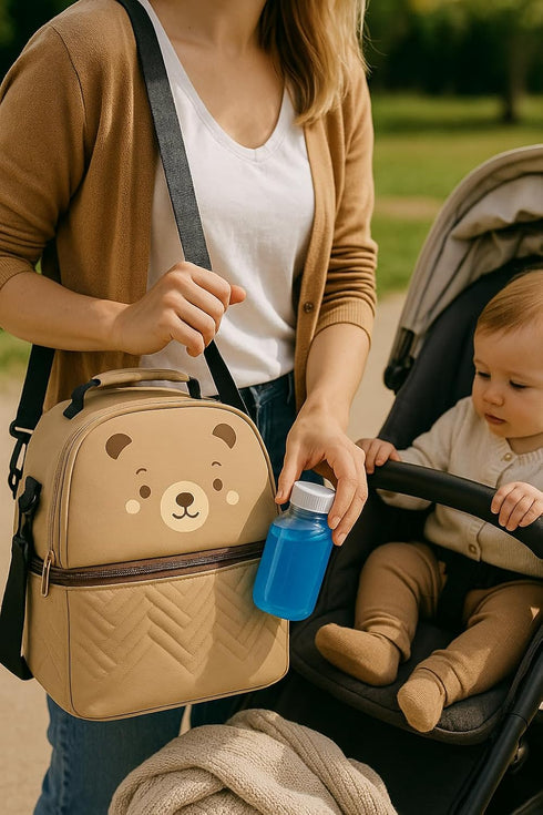 Generic breast milk cooler travel bag with an exclusive and delicate design, five Breastmilk Storage Bags are included
