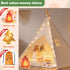 Tiny Land Kids Teepee Tent: With Lights & Campfire Toy, Washable Foldable Indoor Outdoor Play Tent for Girls & Boys