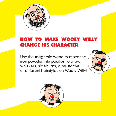 3+ Original Wooly Willy, Magnetic Personalities Drawing Kit, Arts and Crafts, Fidget Toys for Kids, Draw on Woolys