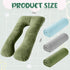 Hahafelt 3 55"x31" Pcs U-Shaped Pregnancy Pillow Cover, Cotton Maternity, Soft Breathable Fit for Body