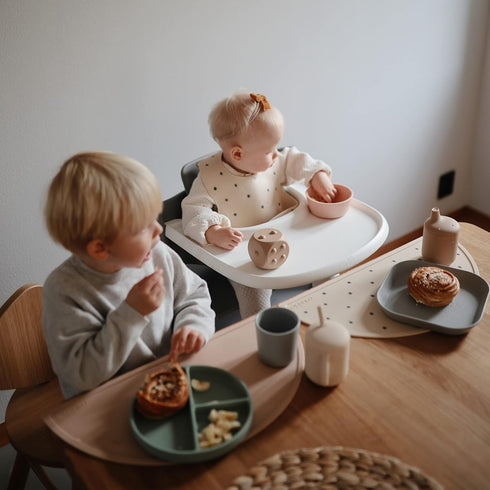 BPA-Free Black Daisy Silicone Placemat for Kids