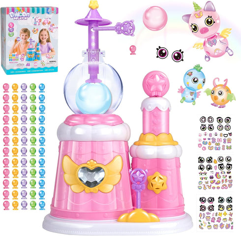 nicknack 195pcs Princess Magic DIY Balloons with Pump, DIY Sticky Balloon Maker