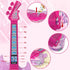 Set TAKIHON Guitar and Microphone for Kids,Guitar Toys with Music&Colorful Light,Adjustable Height Microphone
