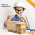 ICEKO KN 100pcs Classic Wooden Building Blocks Set, Solid STEM Toys for Kids, Montessori Toys for Toddlers