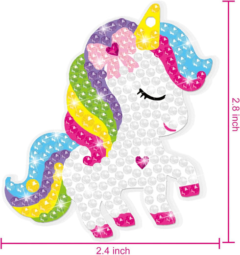 8-12,5PCS Keychains,5D 4-8 BAKY5 BANBBUR Arts and Crafts for Kids Ages Double Sided Diamond Art Gem Art for Kids Ages