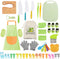 50PCS Kids Kitchen Cooking Set - Crocodile Wooden Kid Safe Knife Cutting
