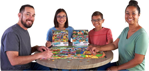 RoseArt - Back to The Past - 1000 Piece Backyard BBQ Jigsaw Puzzle for Adults.