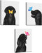 KLVOS Dog Animal Wall Art for Nursery Room Butterfly on Dog Nose