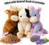 &Boys,12.5inch Easfan Microwavable & Weighted Stuffed Animals Cow Heating Plushie for Warmth-Comfort Cute Soft Plush