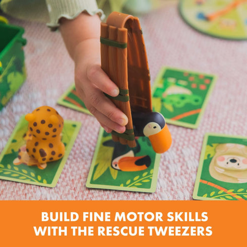 Educational Insights Jungle Rescue Game, Toddler Board Games for Fine Motor Skills, Gift for Ages 3+