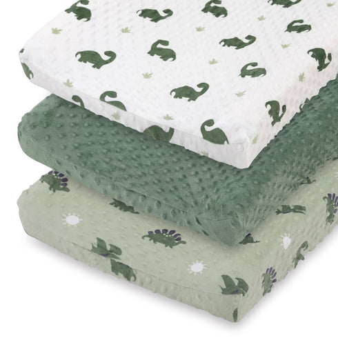 The Peanutshell Baby Changing Pad Covers Boy, Minky Changing Table Sheets, Dinosaur
