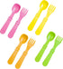 Re-Play Toddler Forks and Spoons Set, 8 Utensils for Kids, Dishwasher and Microwave Safe, Made in USA, Citrus