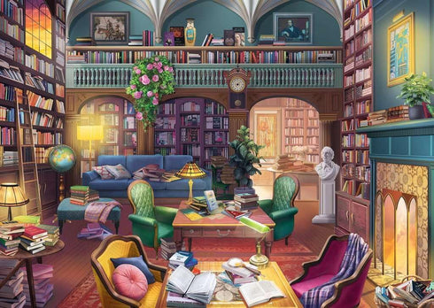 500 Ravensburger - Dream Library - Piece Large Format Jigsaw Puzzle - Beautiful Colors and Intricate Details - Premium