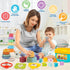 61218 1+ Montessori Toys for Babies Ages Months with Sensory Shape Sorter Matching Game Box Stacking Cups Soft Ring