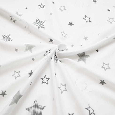 TL Care 100% Cotton Knit Fitted Contoured Changing Table Pad Cover - Compatible with Mika Micky Bassinet, Super Stars