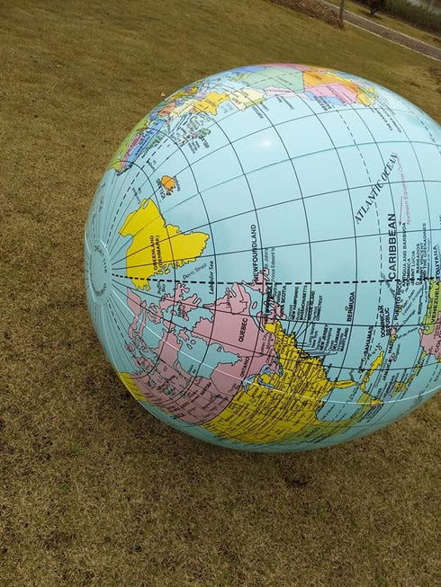 SWR 36 Inch PVC Inflatable World Globe - Educational Toy for Children and Adults
