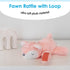 Carter's Fawn Plush Rattle with Loop Teether for Infants and Babies
