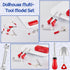10 Pieces Mini Dollhouse Tool Set, Includes Red Tin Box, Outdoor and Repair Tools