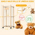 Belveora 2 Stuffed Animal Storage Organizer, Wooden Plushies Toy Zoo Holder with Wheels, Large Capacity Storage Tower