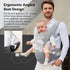 6-in-1 Baby Carrier, Ergonomic Baby Carrier Newborn to Toddler, Safety-Certified Infant Toddler Carrier with Hip Seat