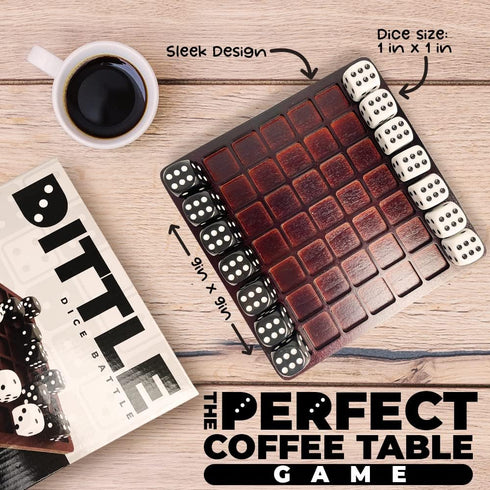 2 2 Dittle- Dice Battle | Player Dice Games for Adults | Adult Board Games for Players | Best Two Player Game