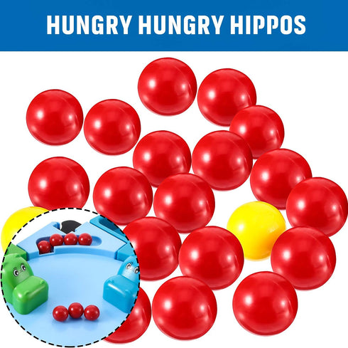 Gejoy 42 Pieces Game Replacement Marbles, 2 Sets Compatible with Hungry Hungry Hippos, 38 Red and 4 Yellow