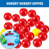Gejoy 42 Pieces Game Replacement Marbles, 2 Sets Compatible with Hungry Hungry Hippos, 38 Red and 4 Yellow