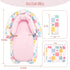 2 1 SWESEN Baby Car Seat Head Support, Super Soft in Infant Car Seat Insert, Reversible Newborn Car Seat Insert Cushion
