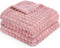 HOMRITAR Baby Blanket for Girls, Super Soft Cozy Warm Toddler Blanket, 3D Jacquard Design, Pink 30 x 40 Inch
