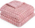 HOMRITAR Baby Blanket for Girls, Super Soft Cozy Warm Toddler Blanket, 3D Jacquard Design, Pink 30 x 40 Inch
