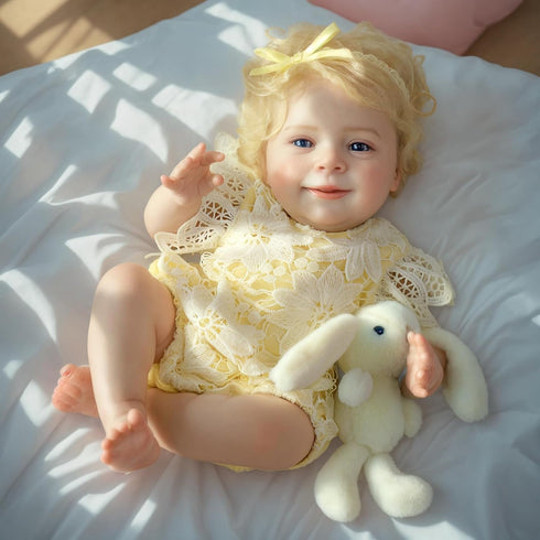 DollsGirl18 Inch 3+ SCOM Reborn Realistic Baby Lifelike Realistic DollsSilicone Cute Soft Body Doll Real Life Doll Gift