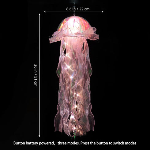 Glitter Iridescent Jellyfish Hanging Decor Blue Purple Jellyfish Kit for Under The Sea Little Mermaid Party Decoration