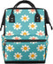 Hsnar Lovely Daisy Waterproof Diaper Bag Backpack Large Capacity Baby Bag with Stroller