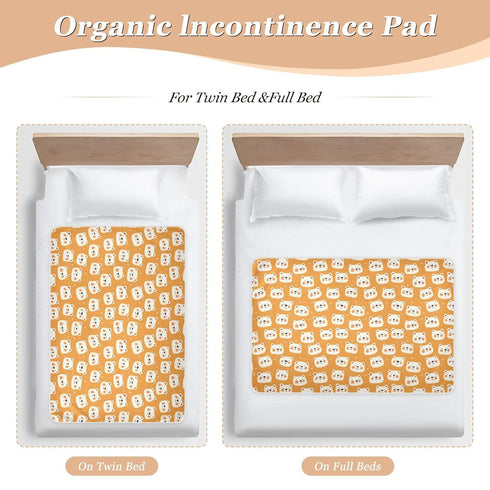 siphylline 52" 34" Orange Cute Polar Bears White Extra Large Resuable Potty Training Pee Pad Highly Absorbent Diaper
