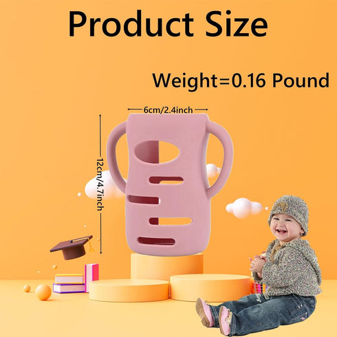 Frezonika 3 Pack 5OZ/150mL, 100% 1-3, (5 OZ) Silicone Sleeves Compatible with Dr Brown Wide-Neck Glass Baby Bottles