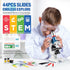 58-Piece Kids Microscope Kit - 100X-1200X Magnification with LED Light and Carrying Box for Ages 5-12