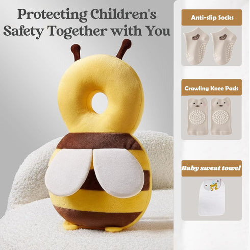 Backpack, Backpack Baby Head Protector Toddler Baby Head Protection with Baby Knee Pads Alarm Function for Walking