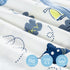 TILLYOU Sleep Sack 0-6 Months, 0.5 TOG Baby Wearable Blanket with 2-Way Zipper, 2 Pack, Sky Adventure & Sky Blue